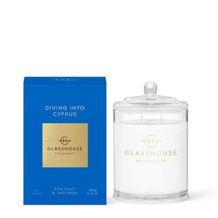 Glasshouse Fragrances Diving Into Cyprus Candle